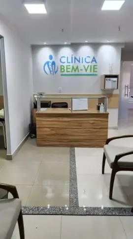 Recepção da clínica de fisioterapia em Águas Claras BEM-VIE